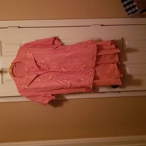 Marching skirt and top. Coral